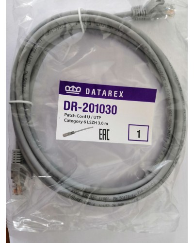 Шнур коммутационный категории 6 Datarex DR-201005 в Твери Патчкорды (медные) Pintop.ru