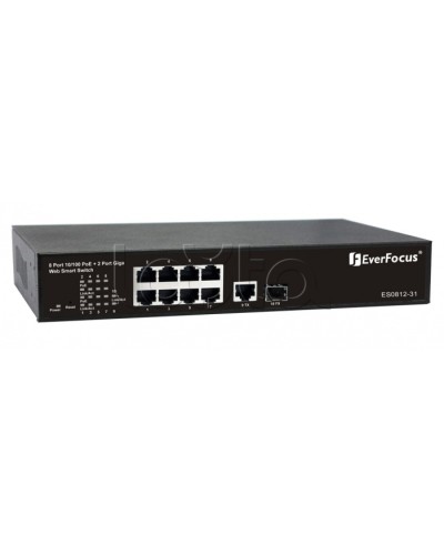 Коммутатор PoE 8-портовый EverFocus ES0812-31 в Твери Коммутаторы Pintop.ru
